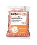 Depiltouch: Премиальный пленочный воск «Orange» с ароматом цитрусов, 100 гр