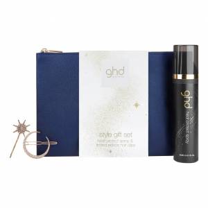 GHD: Подарочный набор "Загадай желание" Термозащитный спрей для волос, Две заколки со стразами и Сумочка