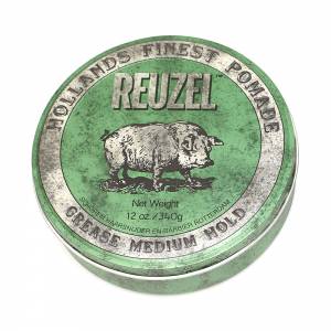 Reuzel: Помада для укладки волос, зеленая банка (Pomade Grese Medium Hold)