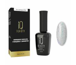IQ Beauty: Финишное покрытие для гель-лака с шиммером без липкого слоя глянцевое #108/голографический (Shimmer top/Unicorn), 10 мл