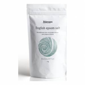 Marespa: Английская соль для ванн c эвкалиптом (English epsom salt Eucalyptus), 1000 гр