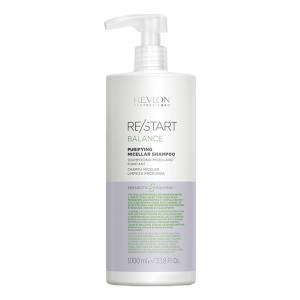 Revlon Restart Balance: Мицеллярный очищающий шампунь для жирной кожи головы (Purifying Micellar Shampoo), 1000 мл