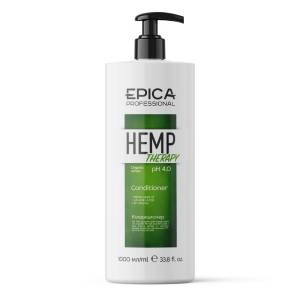 Epica Hemp therapy Organic: Кондиционер для роста волос с маслом семян конопли, витаминами PP, AH и BH кислотами, 1000 мл